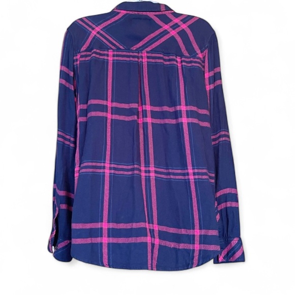 Rails Blue and Pink Plaid Button-Up Shirt - Picture 3 of 5